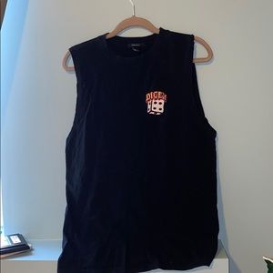 Black “dicey” Cut-Off Forever 21 Lounge Tank!